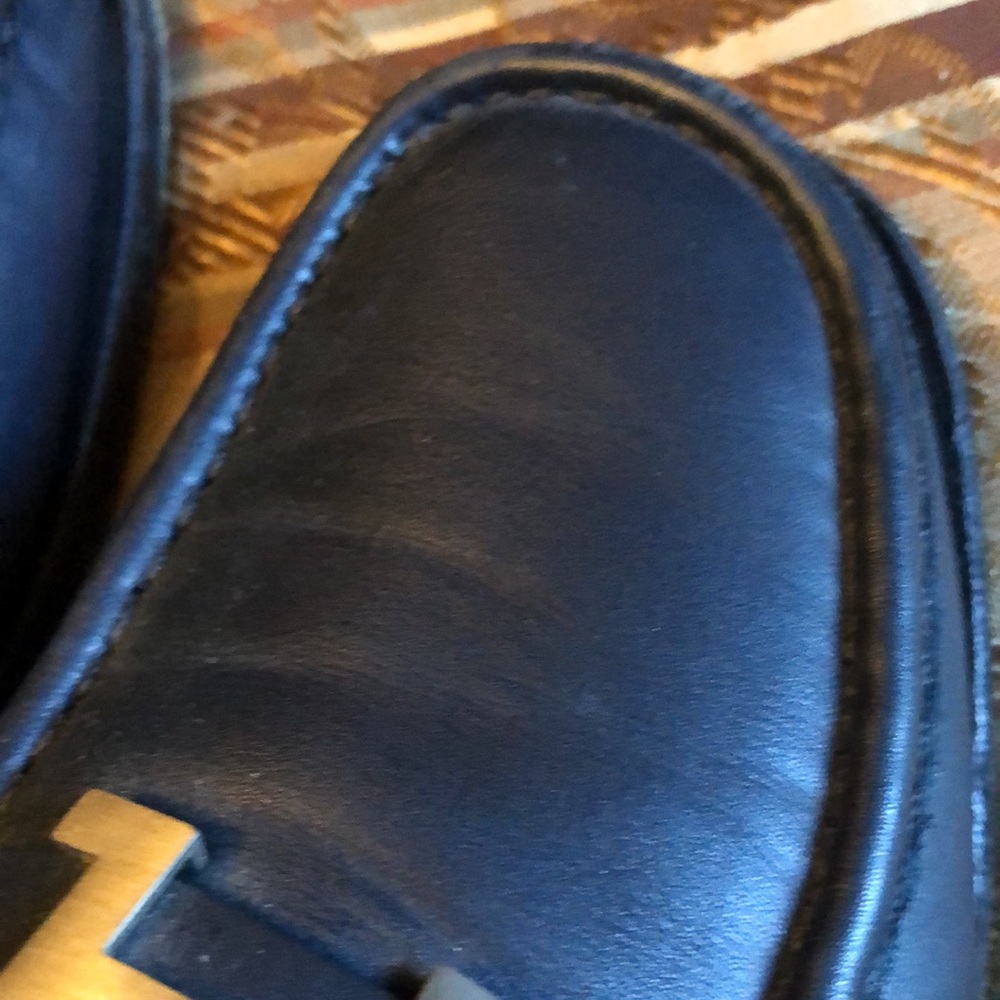 Hermes Paris loafer 38 EU box (bit beat) 2 dusters like new -blue but look black - Picture 7 of 12